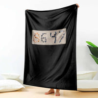 86 47 Seashell Beach Sand Graphic Throw Blanket Subtle Coastal Summer Political Satire