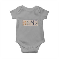 86 47 Seashell Beach Sand Graphic Baby Onesie Subtle Coastal Summer Political Satire