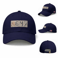 86 47 Seashell Beach Sand Graphic Baseball Cap Subtle Coastal Summer Political Satire