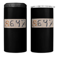 86 47 Seashell Beach Sand Graphic 4 in 1 Can Cooler Tumbler Subtle Coastal Summer Political Satire