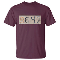 86 47 Seashell Beach Sand Graphic T Shirt Subtle Coastal Summer Political Satire