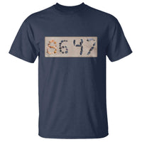 86 47 Seashell Beach Sand Graphic T Shirt Subtle Coastal Summer Political Satire