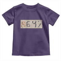 86 47 Seashell Beach Sand Graphic Toddler T Shirt Subtle Coastal Summer Political Satire