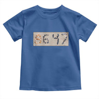 86 47 Seashell Beach Sand Graphic Toddler T Shirt Subtle Coastal Summer Political Satire
