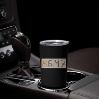 86 47 Seashell Beach Sand Graphic Tumbler Cup Subtle Coastal Summer Political Satire