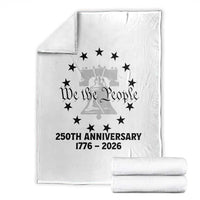 We The People 250th Anniversary Liberty Bell Throw Blanket USA 1776 to 2026 America Semiquincentennial Celebration