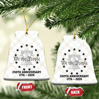 We The People 250th Anniversary Liberty Bell Ceramic Ornament USA 1776 to 2026 America Semiquincentennial Celebration