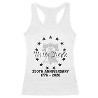 We The People 250th Anniversary Liberty Bell Racerback Tank Top USA 1776 to 2026 America Semiquincentennial Celebration