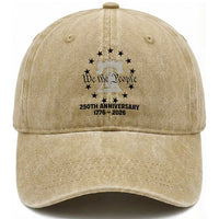 We The People 250th Anniversary Liberty Bell Washed Cotton Baseball Cap USA 1776 to 2026 America Semiquincentennial Celebration