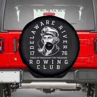 Delaware River Rowing Club 1776 Vintage Funny Patriotic Spare Tire Cover George Washington Tired of Taxation Try Treason