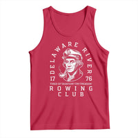 Delaware River Rowing Club 1776 Vintage Funny Patriotic Tank Top George Washington Tired of Taxation Try Treason