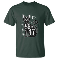 86 47 Celestial Black Cat Mystic T Shirt Moon Stars Coded Political Satire