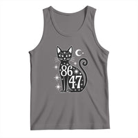 86 47 Celestial Black Cat Mystic Tank Top Moon Stars Coded Political Satire