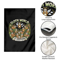 Sloth World 13 Survivors Animal Rescue Garden Flag Memorial Tribute and Florida Wildlife Protection