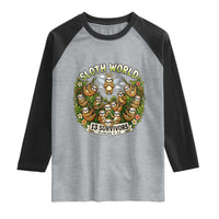 Sloth World 13 Survivors Animal Rescue Raglan Shirt Memorial Tribute and Florida Wildlife Protection