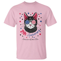 Free As A Cat Since 1776 Funny Patriotic T Shirt Cool American Flag Sunglasses Cat 250th Anniversary Semiquincentennial