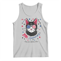 Free As A Cat Since 1776 Funny Patriotic Tank Top Cool American Flag Sunglasses Cat 250th Anniversary Semiquincentennial