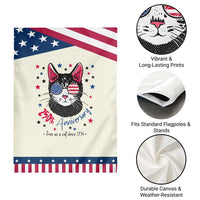 Free As A Cat Since 1776 Funny Patriotic Garden Flag Cool American Flag Sunglasses Cat 250th Anniversary Semiquincentennial