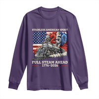 Stainless American Spirit Full Steam Ahead Long Sleeve Shirt 250 Years Freedom Semiquincentennial Steam Locomotive