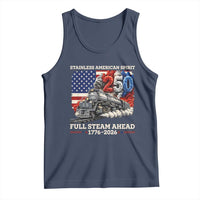 Stainless American Spirit Full Steam Ahead Tank Top 250 Years Freedom Semiquincentennial Steam Locomotive