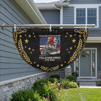 Stainless American Spirit Full Steam Ahead Patriotic Fan Flag 250 Years Freedom Semiquincentennial Steam Locomotive