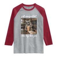 Funny Classroom Raccoon Iced Coffee Teacher Raglan Shirt Y'all Were Feral But I Low Key Love You