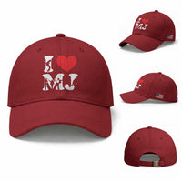 I Heart MJ Dance Silhouette Tribute Baseball Cap Iconic Pop Culture Famous Dance Poses for Music Legend Fans