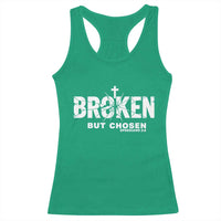 Broken But Chosen Ephesians 2:8 Bible Verse Racerback Tank Top Christian Faith Grace and Salvation Gift