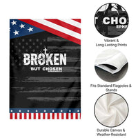 Broken But Chosen Ephesians 2:8 Bible Verse Patriotic Garden Flag Christian Faith Grace and Salvation Gift