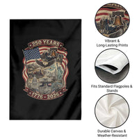 250 Years 1776 to 2026 Ultimate American Landmark Collage Garden Flag Liberty Bell Eagle and US Flag Semiquincentennial Patriotic