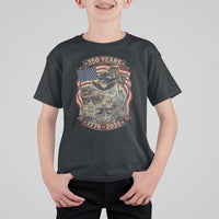 250 Years 1776 to 2026 Ultimate American Landmark Collage T Shirt For Kid Liberty Bell Eagle and US Flag Semiquincentennial Patriotic