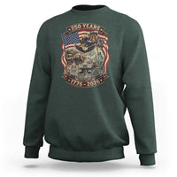 250 Years 1776 to 2026 Ultimate American Landmark Collage Sweatshirt Liberty Bell Eagle and US Flag Semiquincentennial Patriotic