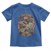 250 Years 1776 to 2026 Ultimate American Landmark Collage Toddler T Shirt Liberty Bell Eagle and US Flag Semiquincentennial Patriotic