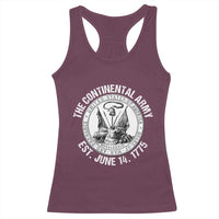 The Continental Army Est 1775 Racerback Tank Top Patriotic US Military History Graphic