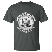 The Continental Army Est 1775 T Shirt Patriotic US Military History Graphic