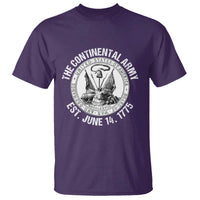 The Continental Army Est 1775 T Shirt Patriotic US Military History Graphic
