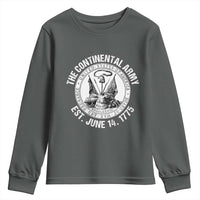 The Continental Army Est 1775 Youth Sweatshirt Patriotic US Military History Graphic