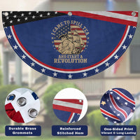 Funny Boston Tea Party Patriotic Fan Flag I Came To Spill Tea And Start A Revolution Retro Graphic