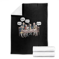 Bruh Founding Fathers Constitutional Convention Throw Blanket Funny American History Humorous Patriot