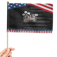 Bruh Founding Fathers Constitutional Convention Patriotic Handheld Flag Funny American History Humorous Patriot