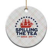Spilling The Tea Since 1773 Ceramic Ornament Patriotic Nautical Stars American History