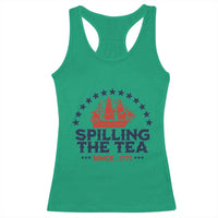 Spilling The Tea Since 1773 Racerback Tank Top Patriotic Nautical Stars American History
