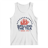 Spilling The Tea Since 1773 Tank Top Patriotic Nautical Stars American History