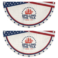 Spilling The Tea Since 1773 Patriotic Fan Flag Nautical Stars American History