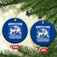 Funny Patriotic Military History Ceramic Ornament Americans Crossing A Frozen River To Kill You In Your Sleep On Christmas