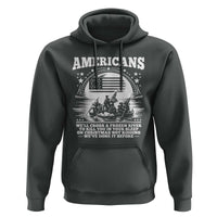 Funny Patriotic Military History Hoodie Americans Crossing A Frozen River To Kill You In Your Sleep On Christmas