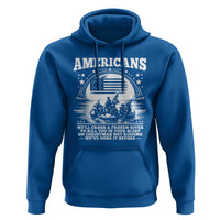 Funny Patriotic Military History Hoodie Americans Crossing A Frozen River To Kill You In Your Sleep On Christmas