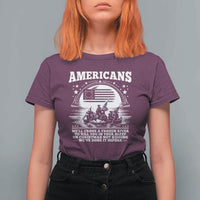Funny Patriotic Military History T Shirt For Women Americans Crossing A Frozen River To Kill You In Your Sleep On Christmas