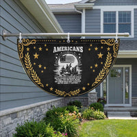 Funny Military History Patriotic Fan Flag Americans Crossing A Frozen River To Kill You In Your Sleep On Christmas