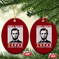 Fords Theatre One Star Awful Wouldnt Recommend Ceramic Ornament Abraham Lincoln Funny History Dark Humor